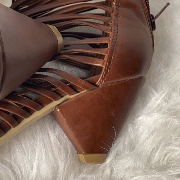 Rampage ladies brown leather open toe sandals Sz 9 - Picture 9 of 10